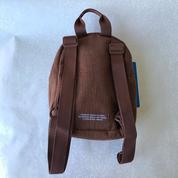 adidas  Corduroy Trefoil 2.0 Mini Backpack  Preloved Brown - Picture 4 of 7